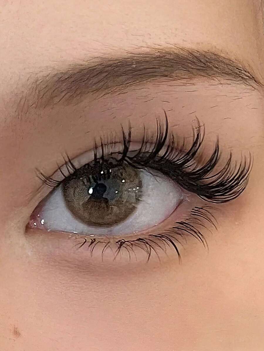 Manga Lashes, 5 cặp lông mi giả có thể tái sử dụng riêng biệt - màu đen - Xem 1