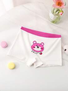 Young Girl 4pcs Cartoon Graphic Boxer Brief