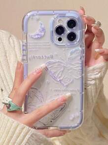 Ốp lưng điện thoại họa tiết bướm táo Kawaii - Nhiều màu - Xem 1