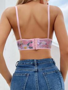 Snug Zone Bralette Dessous Mit Floralem Druck - Pink - Übersicht 2