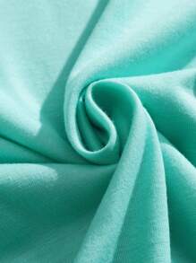 Manfinity Homme 男士人像圖案T恤 - 薄荷藍 - 查看 3