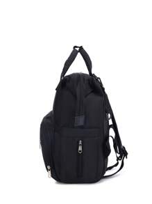 Bolsa portátil para botellas de gran capacidad, decorada con nailon de Color sólido, con cremallera, adecuada para el uso diario de mamá, 1 pieza - Negro - Ver 4