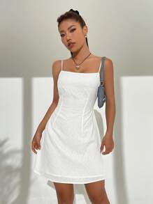 SHEIN EZwear 素色吊帶洋裝