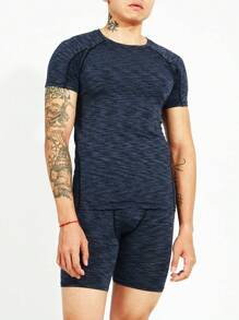 Conjunto Deportivo Para Hombres Con Mangas Raglán Degradado, Traje Deportivo, Chándal - Multicolor - Ver 1