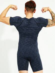 Conjunto Deportivo Para Hombres Con Mangas Raglán Degradado, Traje Deportivo, Chándal - Multicolor - Ver 2