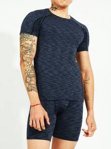 Conjunto Deportivo Para Hombres Con Mangas Raglán Degradado, Traje Deportivo, Chándal - Multicolor - Ver 3