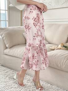 DAZY Chân váy đuôi cá in hoa - Nhiều màu - Xem 4