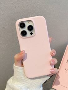 Vỏ điện thoại PET dập nổi Litchi - Hồng - Xem 1