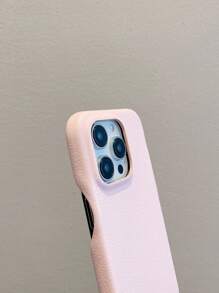 Vỏ điện thoại PET dập nổi Litchi - Hồng - Xem 5