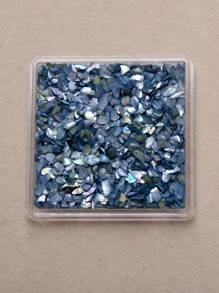 1 Hộp vỏ sò trang trí móng tay nghệ thuật DIY Mặt dây chuyền đá quý làm móng Đồ dùng làm móng - Màu xanh hải quân - Xem 3