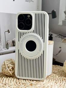 Vỏ điện thoại từ tính PC rỗng với giá đỡ có thể thu vào - trắng - Xem 2