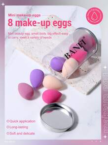 8PCS Mini Makeup Sponge,Suitable For Cream & Powder Concealer, Loose Powder Makeup Applicator,Makeup,Cheap,Room Decor,Vanity,Travel,Bedroom,Makeup Accessories,Puff,Makeup Blender,Powder Puff,Makeup Sponge,Cheap,Stocking Stuffers,Makeup,Makeup Tools,Cheap Stuff,Gifts,Gifts For Women,Christmas Gifts - Multicolor - View 5