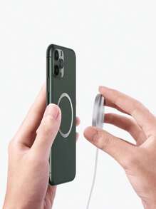 4pcs Iron Phone Magnetic Ring Wireless - Silver - View 3