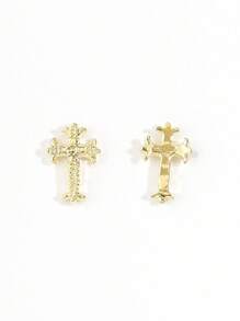 10Pcs/Pack Nail Art Decorative Stickers Diy Nail Charms Nail Gems Nail Supplies Nails - Gold - View 3