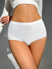 Solid Simple Panty Bridallingerie - White - View 5