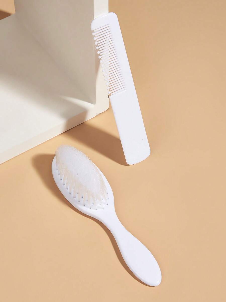 2入組髮刷和梳子套裝 - 白色 - 查看 1