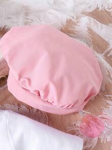 SHEIN Cô Gái Trẻ In Trái tim Áo thun & Chân Váy xếp ly & Mũ - Nhiều màu - Xem 4