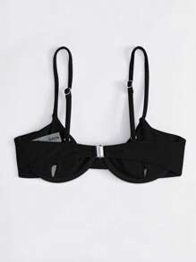 SHEIN Swim Top bikini de canalé con aro