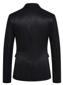 Manfinity Mode 男士單釦西裝外套 - 黑色 - 查看 2