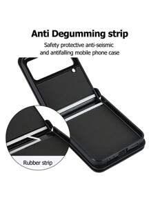 Ốp lưng điện thoại PU có thể gập lại với khe cắm thẻ & dây đeo chéo - màu đen - Xem 5