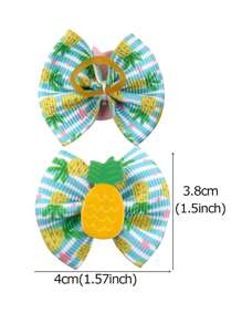 30pcs/set Mixed Pattern Bow Shaped Pet Hair Clip - Multicolor - View 3