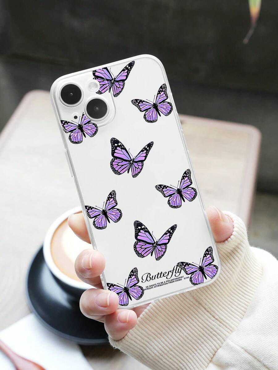 Mùa hè In bướm Làm sạch ốp điện thoại - Nhiều màu - Xem 1