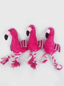 1pc Flamingo Design Cat/Dog Lover Gift And Dog/Cat Mom Love Pet Sound Toy For Dog Lover And Dog Mom Love And Cat Lover And Cat Mom Love For Interaction - Multicolor - View 1