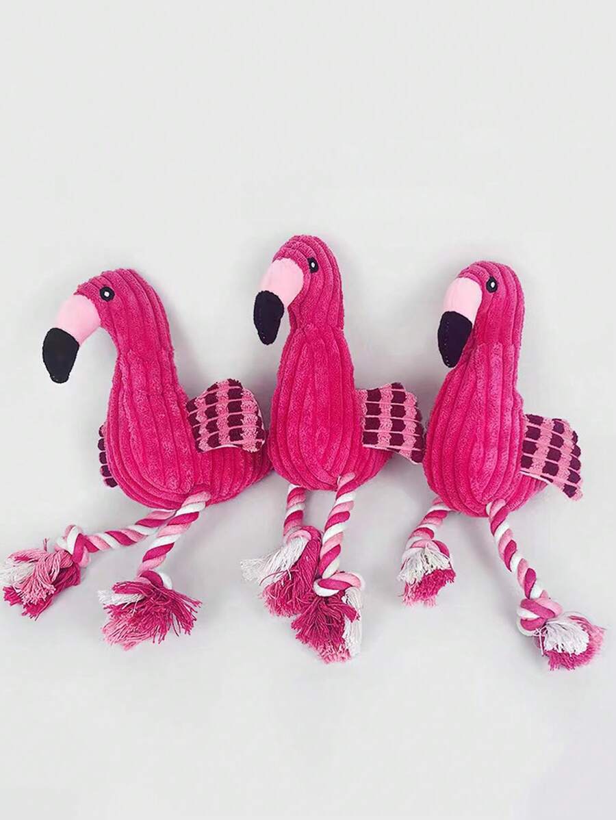 1pc Flamingo Design Cat/Dog Lover Gift And Dog/Cat Mom Love Pet Sound Toy For Dog Lover And Dog Mom Love And Cat Lover And Cat Mom Love For Interaction - Multicolor - View 1