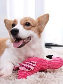 1pc Flamingo Design Cat/Dog Lover Gift And Dog/Cat Mom Love Pet Sound Toy For Dog Lover And Dog Mom Love And Cat Lover And Cat Mom Love For Interaction - Multicolor - View 2