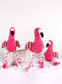 1pc Flamingo Design Cat/Dog Lover Gift And Dog/Cat Mom Love Pet Sound Toy For Dog Lover And Dog Mom Love And Cat Lover And Cat Mom Love For Interaction - Multicolor - View 6