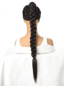 Trenza de pelo sintético largo coleta - Negro - Ver 1