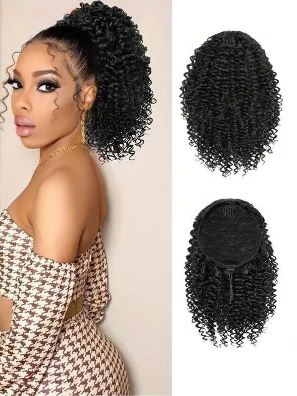 Short Curly Ponytail Synthetic Hair Extension SHEIN USA