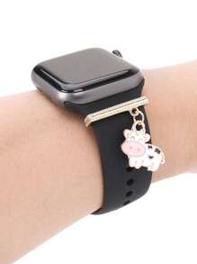 1 Stück Männer Frauen Kuh Anhänger, Fashion Zinklegierung, Uhrenarmband dekorativ Ring Loop , kompatibel zu Apfel & Galaxie Uhr