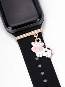 1 Stück Männer Frauen Kuh Anhänger, Fashion Zinklegierung, Uhrenarmband dekorativ Ring Loop , kompatibel zu Apfel & Galaxie Uhr