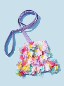 PETSIN 1入組花朵裝飾寵物背帶和1条皮带 - 彩色 - 查看 6