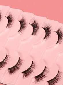 Himirell 10 对自然交叉外眼角猫眼风格浓密假睫毛带黑线延长适用于日常和约会化妆必备条状睫毛，睫毛，睫毛，假睫毛