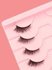 Himirell 10 对自然交叉外眼角猫眼风格浓密假睫毛带黑线延长适用于日常和约会化妆必备条状睫毛，睫毛，睫毛，假睫毛