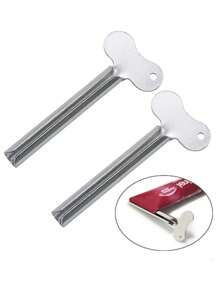 Stainless Steel Toothpaste Squeezer, 1Pc Hair Dye Squeezer For Hair Dye Or Paint Tube Roller - White - View 1