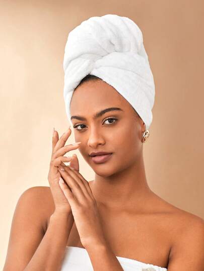 SHEIN Basic living Quick Dry Microfiber Coral Fleece Adjustable Spa Bath Body Wrap Towel Holiday Gift Christmas For Holiday Gift Giving Home Bathroom Decor