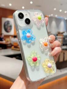 Ốp lưng điện thoại họa tiết hoa năm màu cho iPhone 16 tương thích với iPhone 13 Pro Max - Nhiều màu - Xem 2