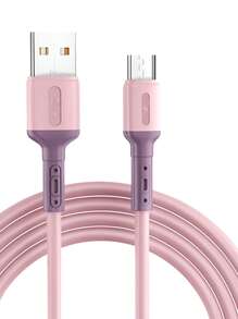 1 条液体硅胶快速充电数据线兼容 16、16 Pro Max、15、15 Plus、15 Pro、15 Pro Max，兼容小米，兼容 OnePlus Type C - 粉色 - 查看 1