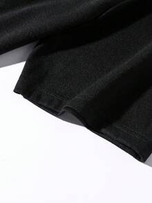 Manfinity Men Plus Bear & Slogan Graphic Tee - Black - View 4