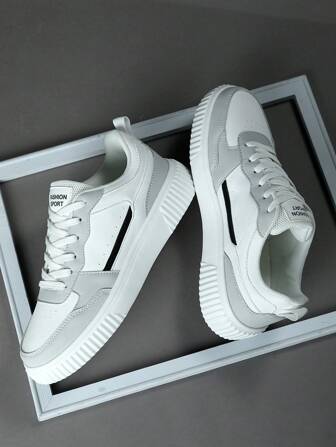 男士运动鞋、时尚休闲系带滑板鞋、个性化街头运动鞋