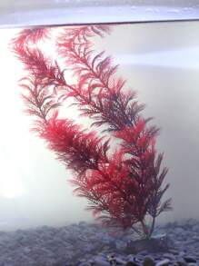 1入組人造植物設計魚缸裝飾用品 - 彩色 - 查看 3