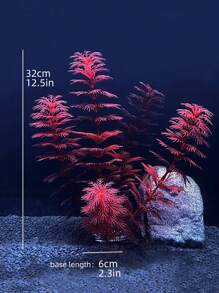 1入組人造植物設計魚缸裝飾用品 - 彩色 - 查看 4