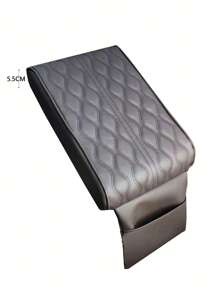 1入組衍縫PU皮革汽車扶手墊 - 棕色 - 查看 4