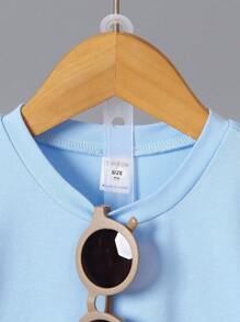 SHEIN Young Boy Tiger Print Tee & Shorts Set - Multicolor - View 6