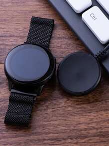 1 cargador inalámbrico para reloj inteligente Samsung Compatible con Galaxy Watch 3/lote 4/lote 5/activo 1/activo 2 - Negro - Ver 3
