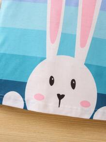 SHEIN Đầm bé gái Hoạt hình sọc cầu vồng Giải trí - Nhiều màu - Xem 3