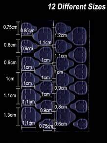 720pcs/30sheets Double-Sided Nail Stickers, Transparent Waterproof, DIY - Clear - View 3